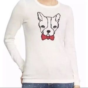Adorable Old Navy French Bulldog White Sweater